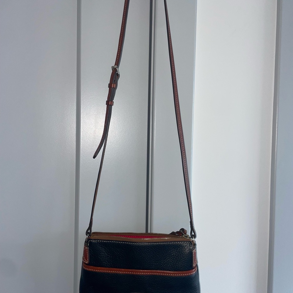 Dooney and Bourke Black and Brown Crossbody Bag